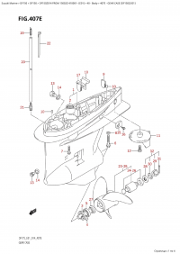 407E - Gear Case (Df150Z:e01) (407E -    (Df150Z: e01))