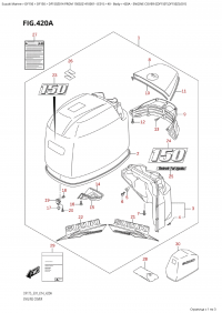 420A - Engine Cover ((Df150T,Df150Z):E01) (420A -   () ( (Df150T, Df150Z) : E01))