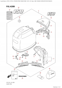 420B - Engine Cover ((Df150T,Df150Z):E01) (420B -   () ( (Df150T, Df150Z) : E01))