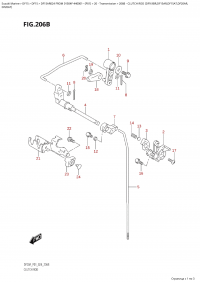 206B  -  Clutch  Rod  (Df9.9Br,Df15Ar,Df15At,Df20Ar, (206B -   (Df9.9Br, Df15Ar, Df15At, Df20Ar,)