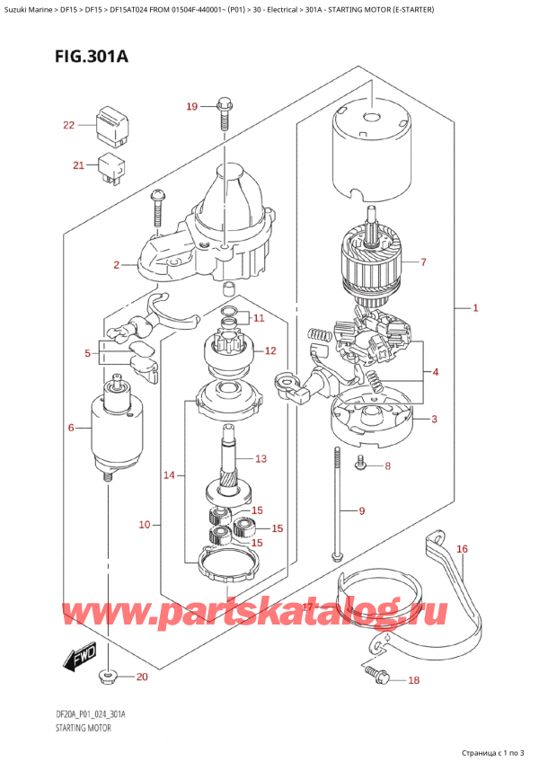   ,  , Suzuki Suzuki DF15AT S / L FROM 01504F-440001~  (P01 024)  2024 ,   (E)