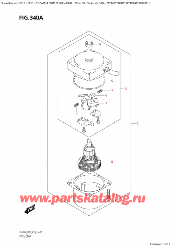   ,   , Suzuki Suzuki DF15AT S / L FROM 01504F-440001~  (P01 024),   (Df15At, Df20At, Df20Ath) / Ptt  Motor  (Df15At,Df20At,Df20Ath)