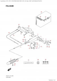 444B - Tiller Handle (Df15A:p01) (444B -  (Df15A: p01))