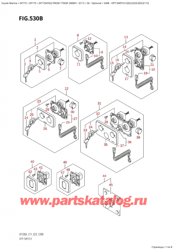  , , Suzuki Suzuki DF175A TL / TX FROM 17503F-340001~  (E11) - 2023  2023 , :  ( (022, 023) : (E03, E11) )