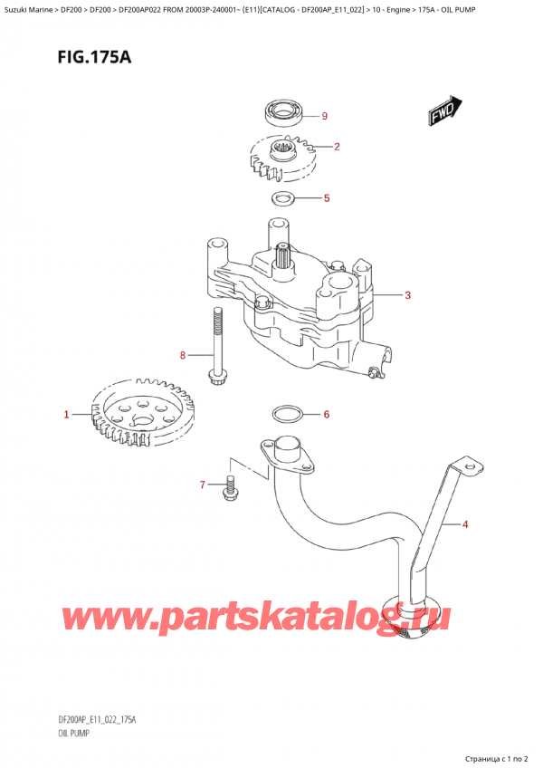  ,   , Suzuki Suzuki DF200AP L / X FROM 20003P-240001~  (E11) - 2022   2022 ,  