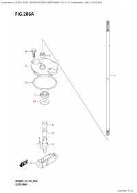 206A - Clutch Rod (206A -  )