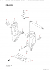 335N  -  Clamp  Bracket  (Df200T:e01:L-Transom) (335N -   (Df200T: e01: L-Transom))