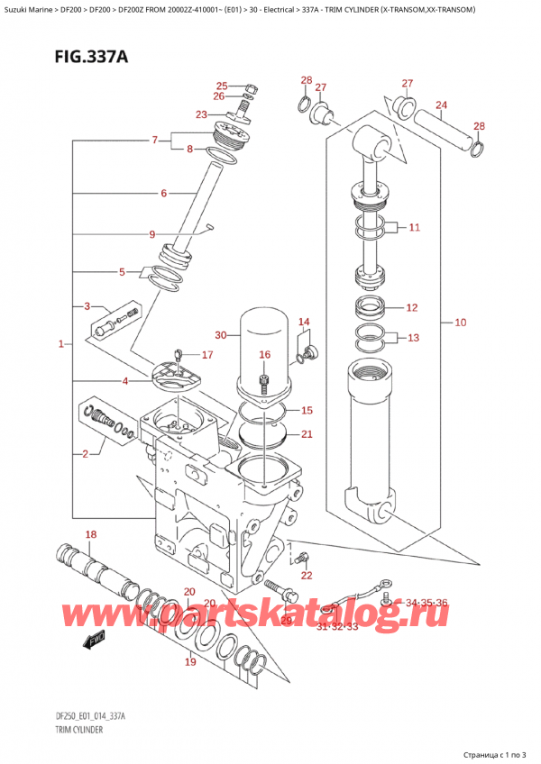   ,   , SUZUKI Suzuki DF200Z X / XX FROM 20002Z-410001~  (E01) - 2014,   (XTransom, XxTransom)