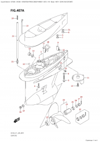 407A - Gear Case (Df200T) (407A -    (Df200T))