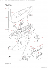 407A - Gear Case (Df200T:e01) (407A -    (Df200T: e01))