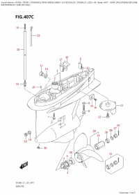 407C  -  Gear  Case (Df200Az:(E01,E40): (407C -    (Df200Az: (E01, E40) :)