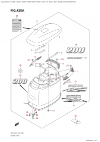 420A - Engine Cover (Df200T:e01) (420A -   () (Df200T: e01))