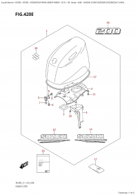 420E - Engine Cover  ((Df200At,Df200Az):(E11,E40)) (420E -   () ( (Df200At, Df200Az) : (E11, E40) ))