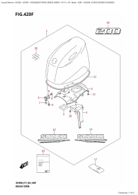 420F - Engine Cover (Df200At,Df200Az) (420F -   () (Df200At, Df200Az))