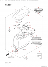 420F - Engine Cover (Df200T,Df200Z) (420F -   () (Df200T, Df200Z))