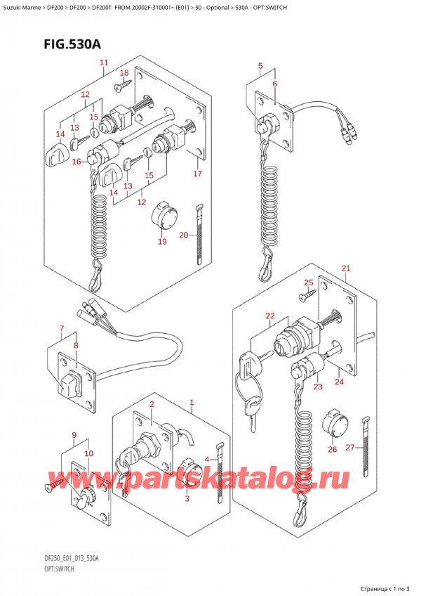  ,   , Suzuki Suzuki DF250T X / XX FROM 25003F-310001~  (E01 013), : 