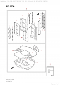 585A - Opt:gasket Set (Df200T:e01) (585A - :   (Df200T: e01))