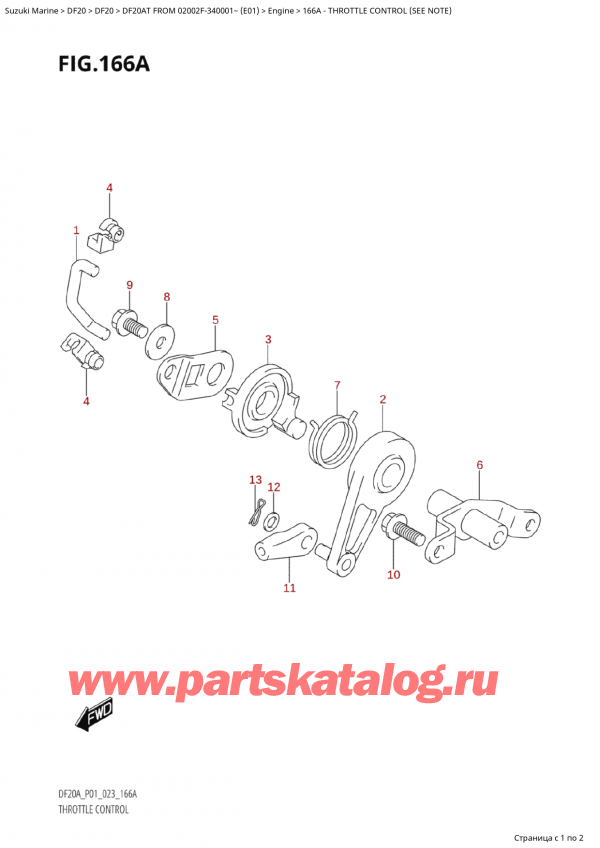   , , Suzuki Suzuki DF20A TS / TL FROM 02002F-340001~ (E01) - 2023  2023 , Throttle Control (See Note)