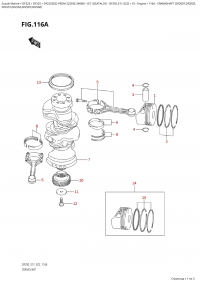 116A  -  Crankshaft (Df200T,Df200Z, (116A -  (Df200T, Df200Z,)