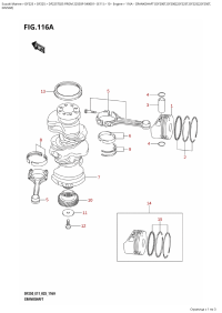 116A  -  Crankshaft  (Df200T,Df200Z,Df225T,Df225Z,Df250T, (116A -  (Df200T, Df200Z, Df225T, Df225Z, Df250T,)