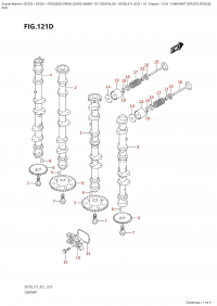 121D - Camshaft ((Df225T,Df225Z):022) (121D -   ( (Df225T, Df225Z) : 022))