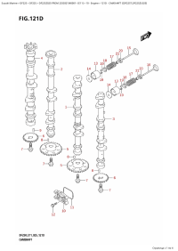 121D - Camshaft ((Df225T,Df225Z):025) (121D -   ( (Df225T, Df225Z) : 025))