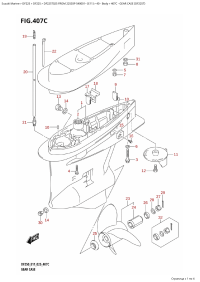 407C - Gear Case (Df225T) (407C -    (Df225T))