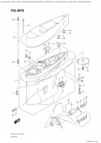 407E - Gear Case (Df225Z) (407E -    (Df225Z))