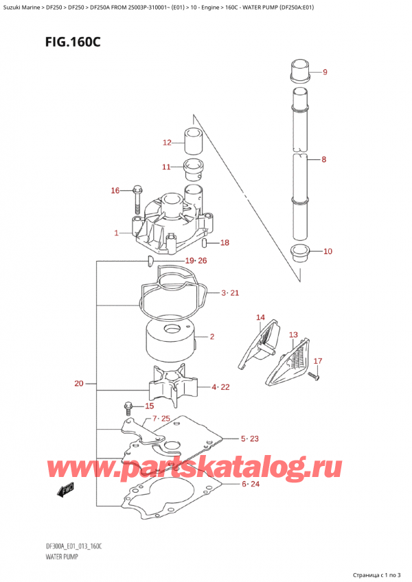  ,   , SUZUKI Suzuki DF250AP X / XX FROM 25003P-310001~  (E01 013),   (Df250A: e01)