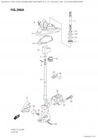 206A - Clutch Rod (Df300A,Df250A) (206A -   (Df300A, Df250A))