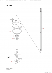 206J - Clutch Rod (Df250T:e01) (206J -   (Df250T: e01))