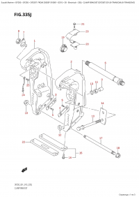 335J  -  Clamp  Bracket  (Df250T:e01:(X-Transom,Xx-Transom)) (335J -   (Df250T: e01: (X-Transom, Xx-Transom) ))