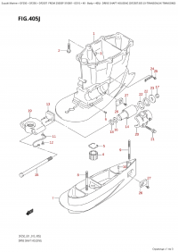 405J  -  Drive  Shaft  Housing  (Df250T:e01:(X-Transom,Xx-Transom)) (405J -    (Df250T: e01: (X-Transom, Xx-Transom) ))