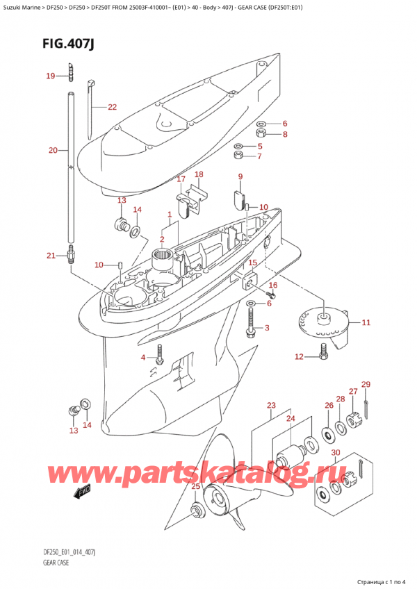 ,   , SUZUKI Suzuki DF250T X / XX FROM 25003F-410001~  (E01) - 2014,    (Df250T: e01)