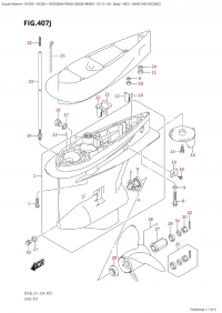 407J - Gear Case (Df250Z) (407J -    (Df250Z))