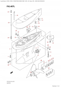 407L - Gear Case (Df250Z:e01) (407L -    (Df250Z: e01))