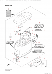 420E - Engine Cover (Df250T,Df250Z) (420E -   () (Df250T, Df250Z))