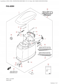 420H - Engine Cover (Df250T,Df250Z) (420H -   () (Df250T, Df250Z))