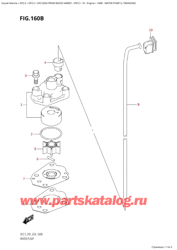 ,  ,  Suzuki DF2.5 FROM 00252F-440001~  (P01 024)  2024 , Water Pump (LTransom)