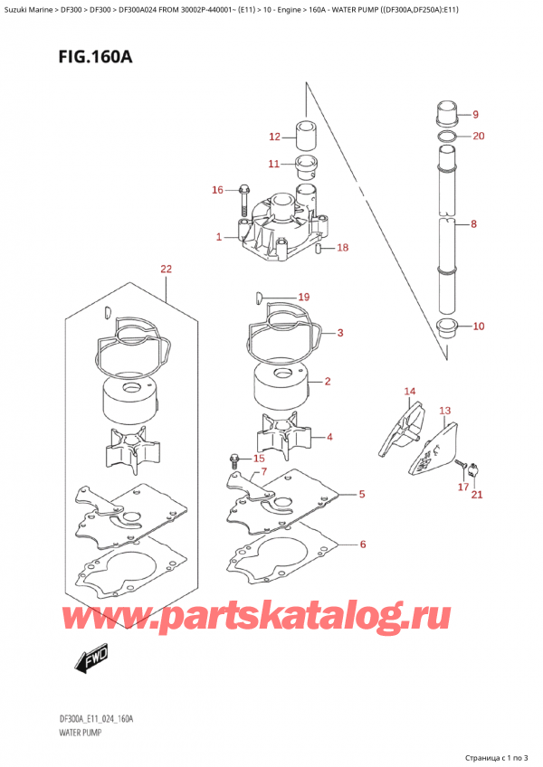 ,   ,  Suzuki DF300A TX-TXX FROM 30002P-440001~ (E11 024),   ( (Df300A, Df250A) : E11)