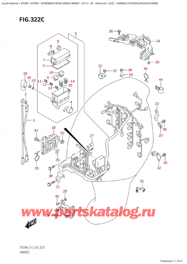  ,  , Suzuki Suzuki DF300B X / TXX FROM 30003F-440001~ (E11 024)  2024 ,   (Df350A, Df325A, Df300B)