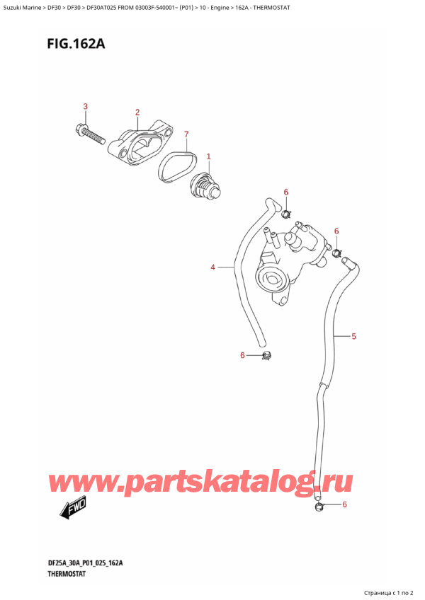   ,  , Suzuki DF30AT S-L FROM 03003F-540001~ (P01 025), Thermostat