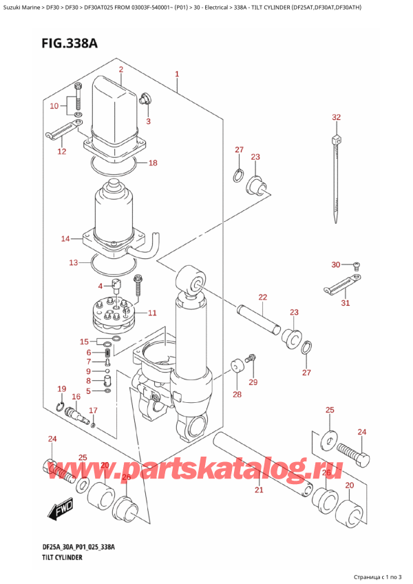  ,   , Suzuki DF30AT S-L FROM 03003F-540001~ (P01 025),   (Df25At, Df30At, Df30Ath)