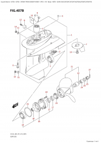 407B - Gear Case (Df25At,Df25Ath,Df30A,Df30At,Df30Ath) (407B -    (Df25At, Df25Ath, Df30A, Df30At, Df30Ath))