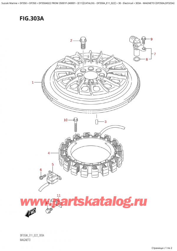 ,  , Suzuki Suzuki DF350AP X / XX FROM 35001F-240001~  (E11) - 2022  2022 , Magneto  (Df350A,Df325A) -  (Df350A, Df325A)