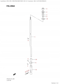 206A - Clutch Rod (Df40A:e01) (206A -   (Df40A: e01))