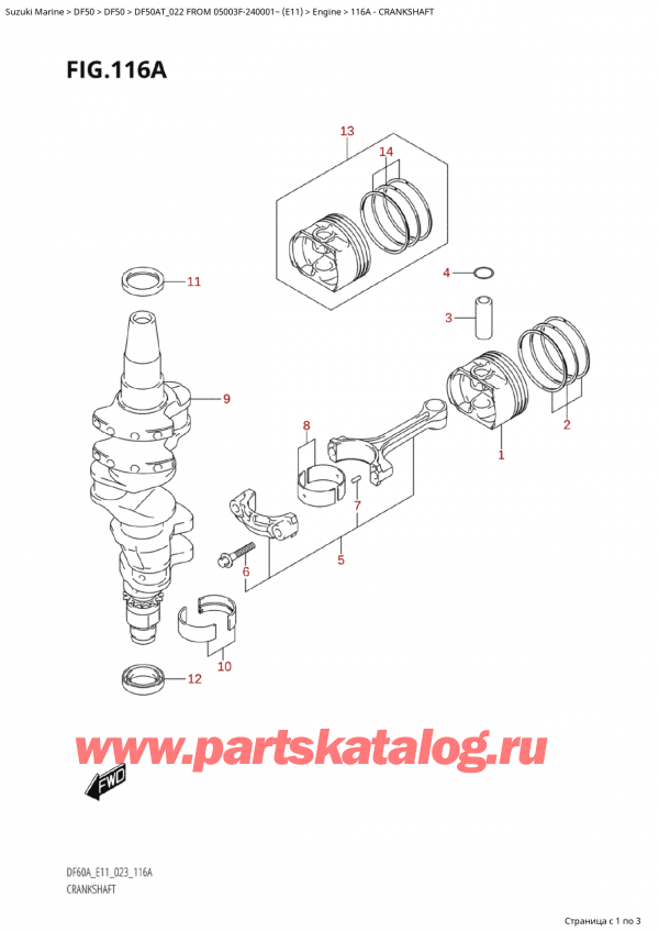  ,   , SUZUKI Suzuki DF50A TS / TL FROM 05003F-240001~  (E11) - 2022, 