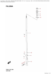 206A  -  Clutch  Rod  (Df40A,Df40Aqh,Df40Ath,Df40Ast, (206A -   (Df40A, Df40Aqh, Df40Ath, Df40Ast,)