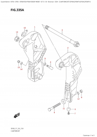 335A - Clamp Bracket  (Df40A,Df40Ath,Df50A,Df50Ath) (335A -   (Df40A, Df40Ath, Df50A, Df50Ath))