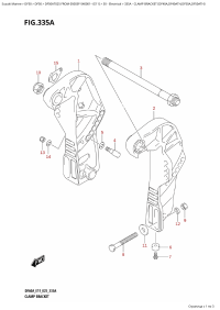 335A  -  Clamp Bracket (Df40A,Df40Ath,Df50A,Df50Ath) (335A -   (Df40A, Df40Ath, Df50A, Df50Ath))